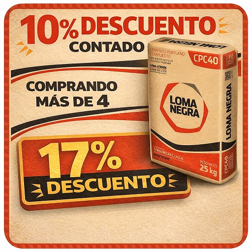 CEMENTO LOMA NEGRA X BOLSA ( 25 KGS )
